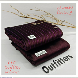2 piece indian velvet suit unstitched